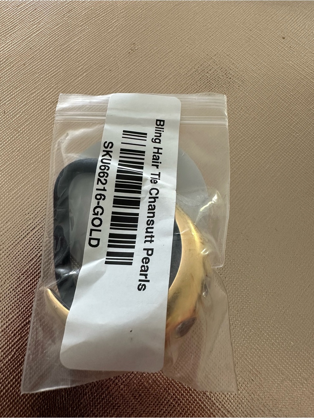 Gold Hair Tie with Gem Accent - Brand New - Picture 5 of 9